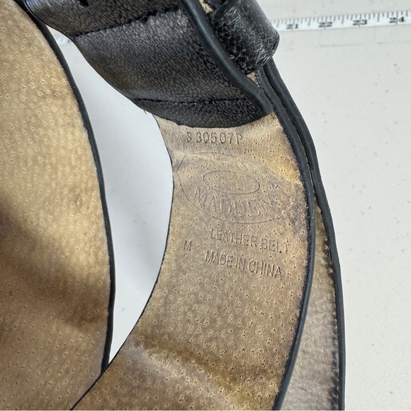 Steve Madden Black Leather Studded Grommet Punk Rock Grunge Y2K Belt Size M - Picture 11 of 11